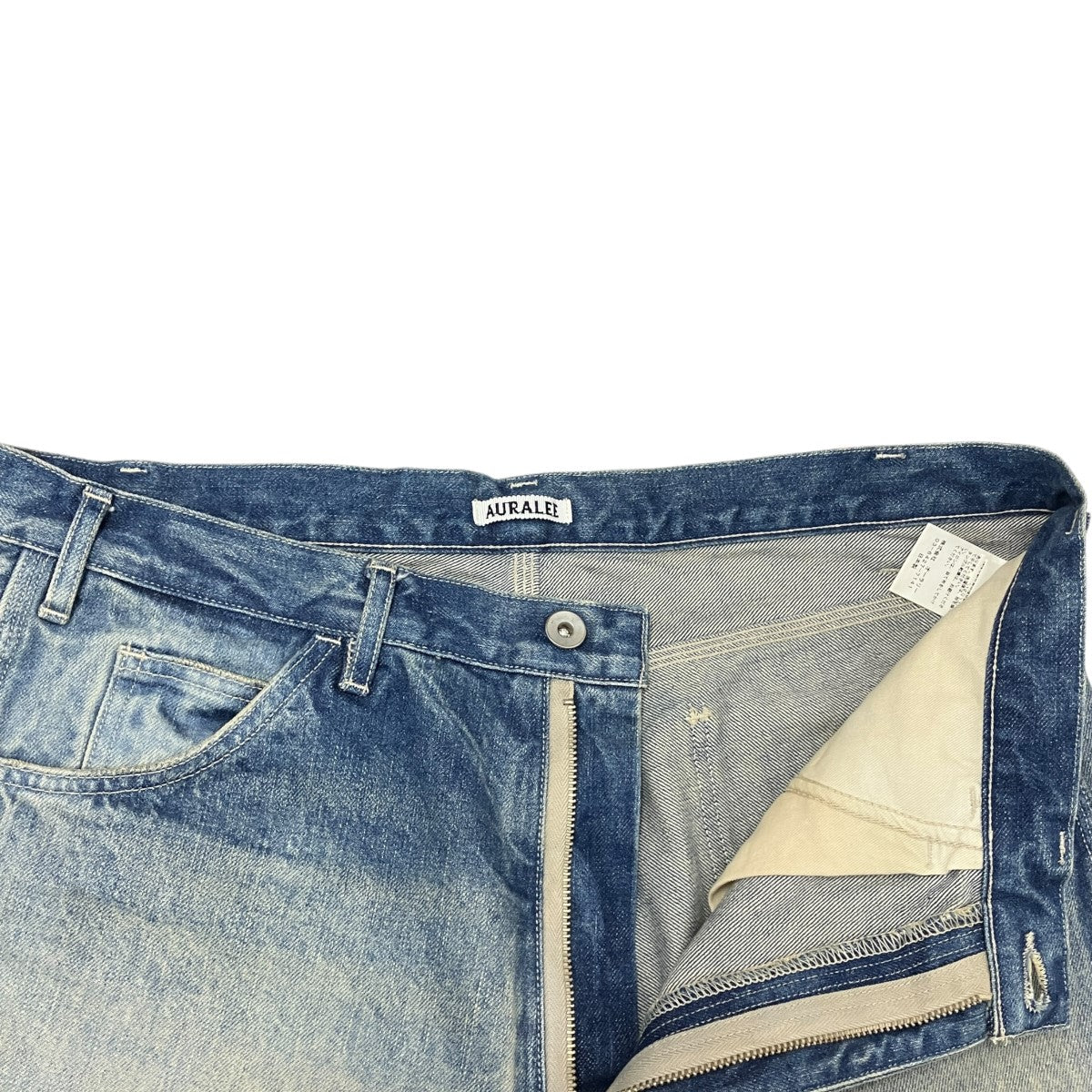 AURALEE SELVEDGE FADED HEAVY DENIM PAINTER PANTS #FADED INDIGOデニムパンツA24AP01DH 古着・中古-5枚目のアイテム画像