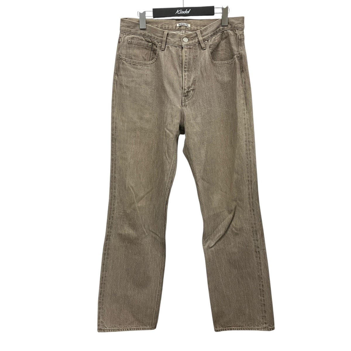 AURALEE HARD TWIST FADED BROWN DENIM 5P PANTSデニムパンツA22SP01MD 古着・中古-1枚目のアイテム画像