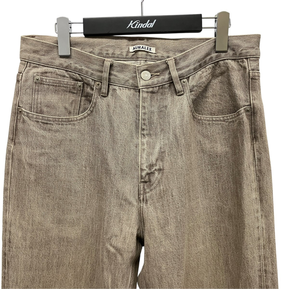 AURALEE HARD TWIST FADED BROWN DENIM 5P PANTSデニムパンツA22SP01MD 古着・中古-3枚目のアイテム画像