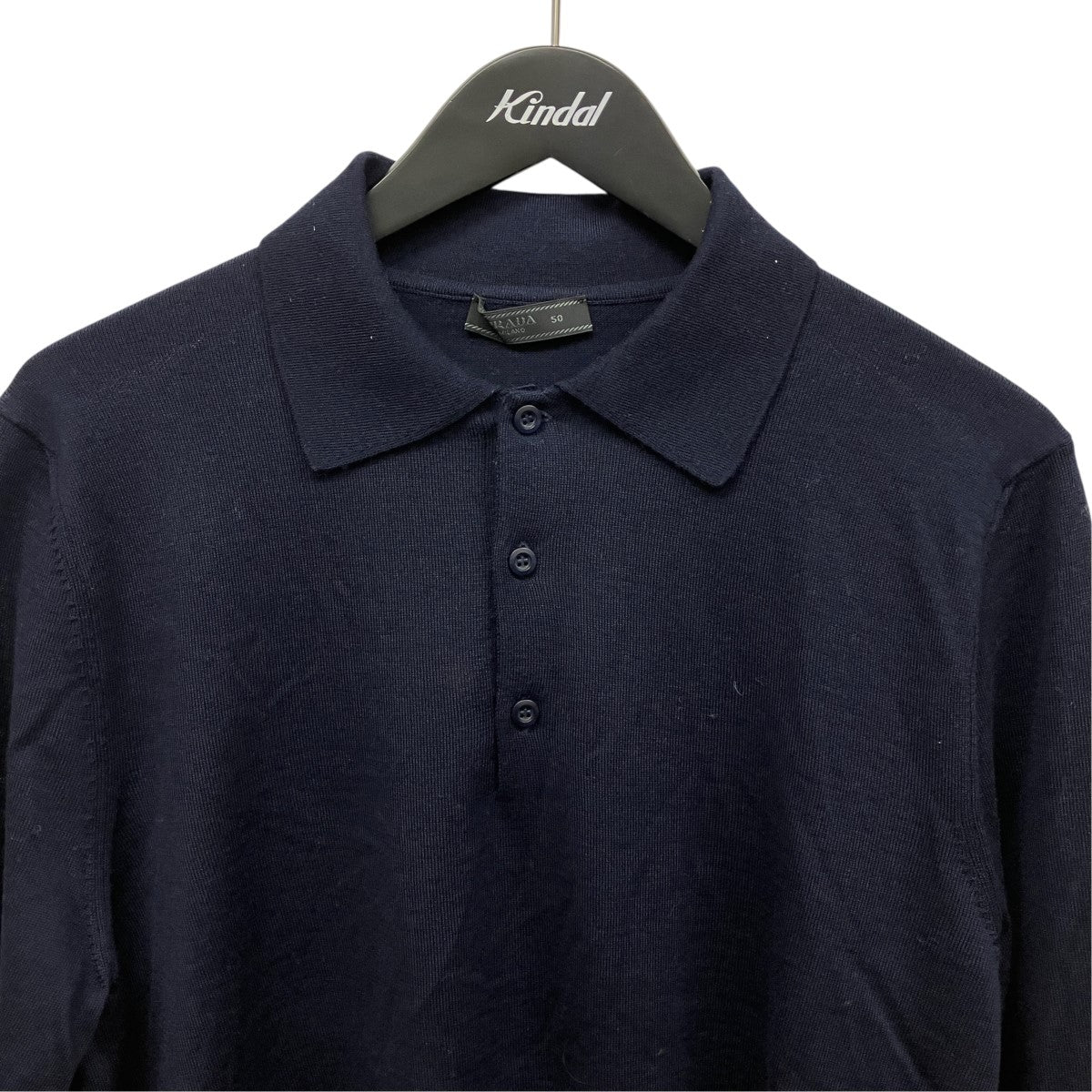 PRADA 長袖ニットポロシャツDNA793 古着・中古-3枚目のアイテム画像