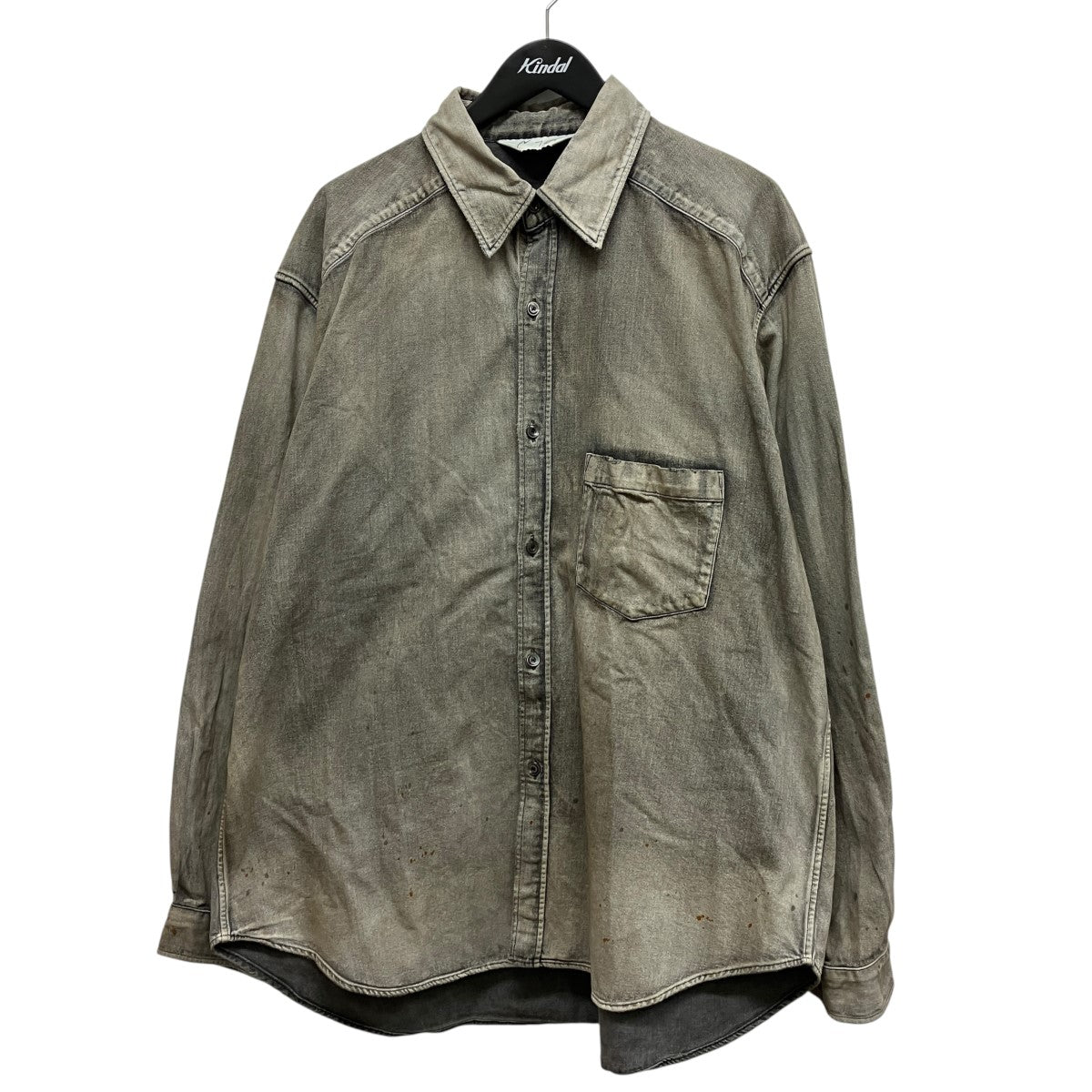 DENIM DRESS SHIRT汚れ加工ロングスリーブデニムシャツANC-SH66