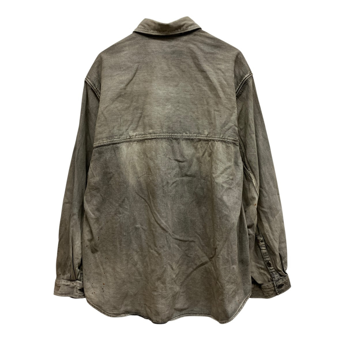 DENIM DRESS SHIRT汚れ加工ロングスリーブデニムシャツANC-SH66