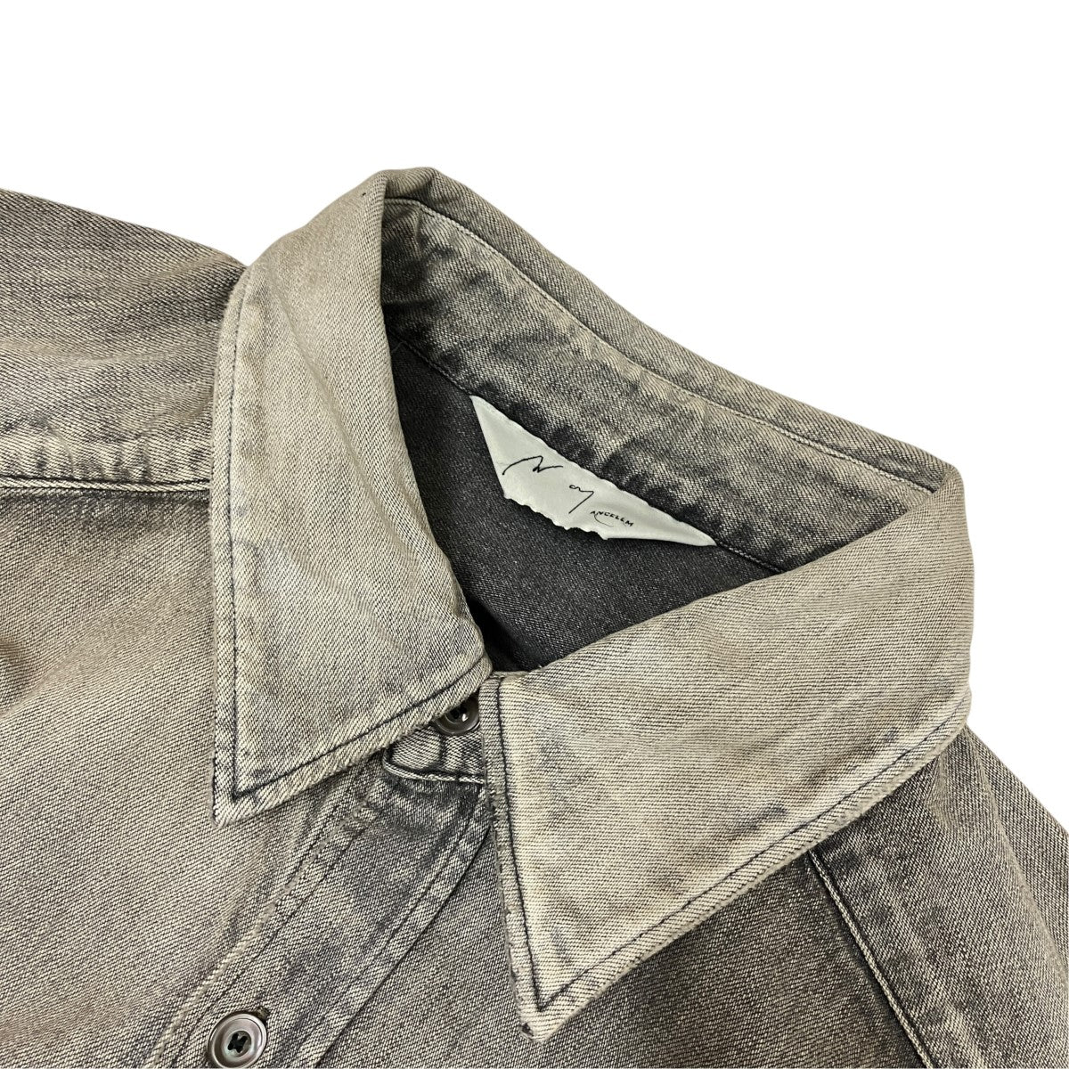 DENIM DRESS SHIRT汚れ加工ロングスリーブデニムシャツANC-SH66