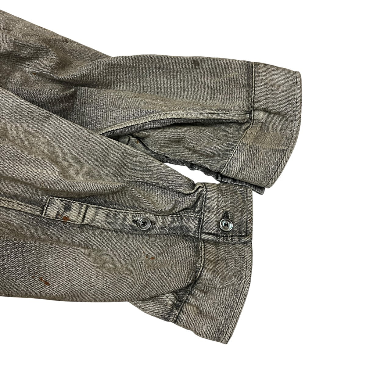 DENIM DRESS SHIRT汚れ加工ロングスリーブデニムシャツANC-SH66