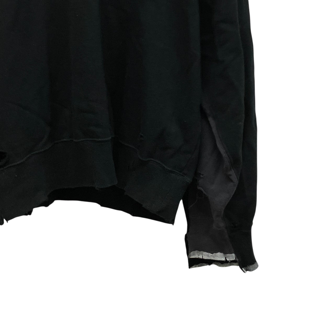 OVERSIZED REBUILD SWEAT LSダメージ加工ロゴプリントスウェットST.441