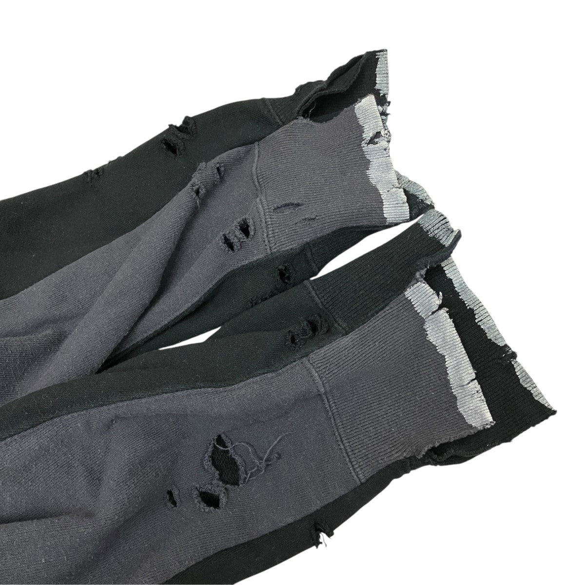 OVERSIZED REBUILD SWEAT LSダメージ加工ロゴプリントスウェットST.441