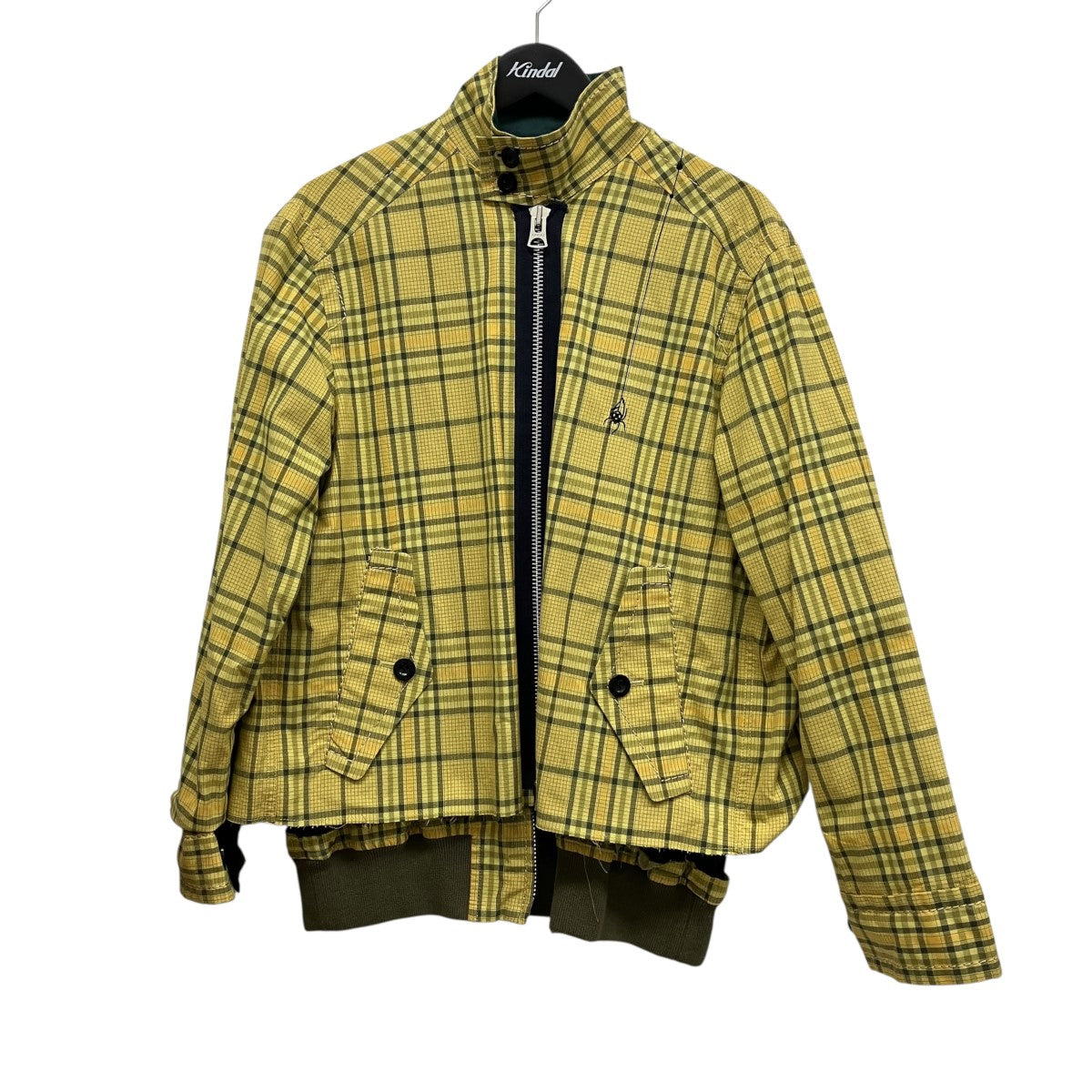 刺しゅうチェックジップアップジャケット19-01934M