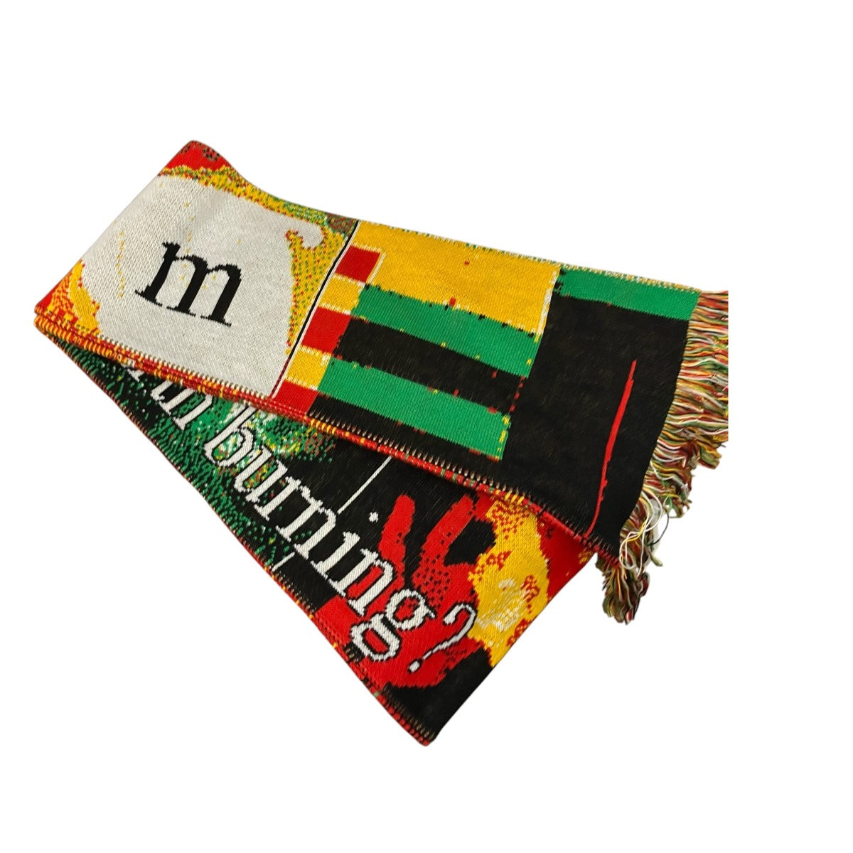 MONTMARTRE NEW YORK Burning scarf総柄バーニングマフラーS-58-7TH 古着・中古-4枚目のアイテム画像