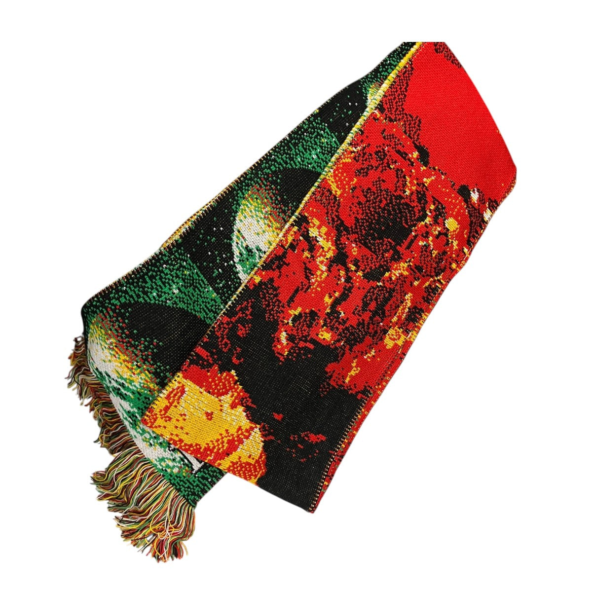 MONTMARTRE NEW YORK Burning scarf総柄バーニングマフラーS-58-7TH 古着・中古-5枚目のアイテム画像