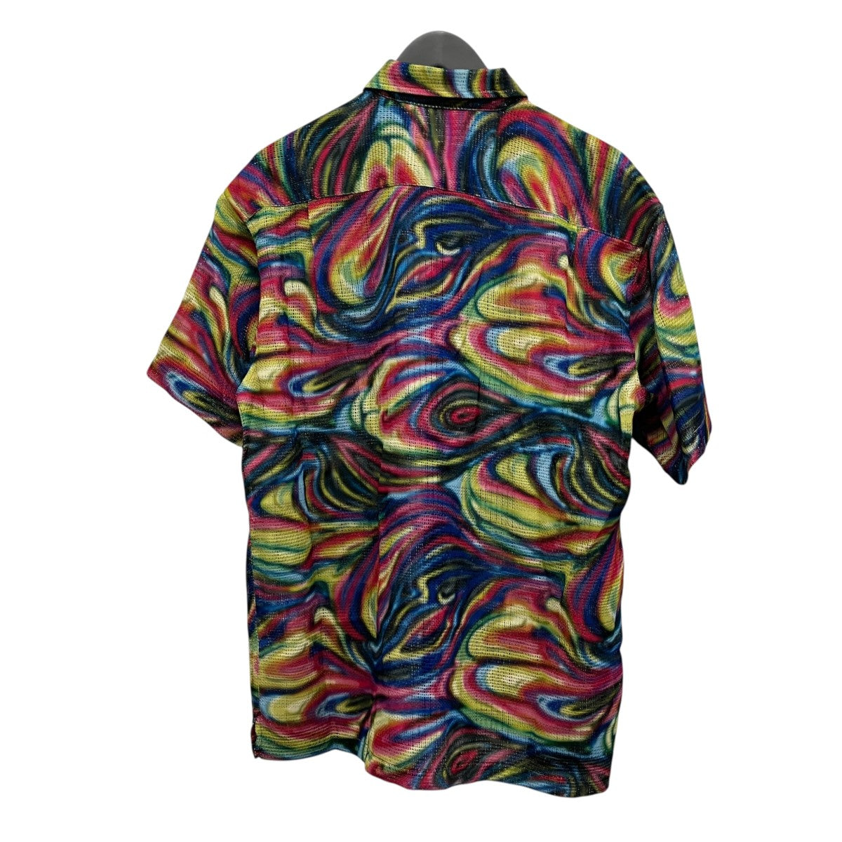 23SSMesh Stripe S S Shirtマーブルメッシュ半袖シャツ