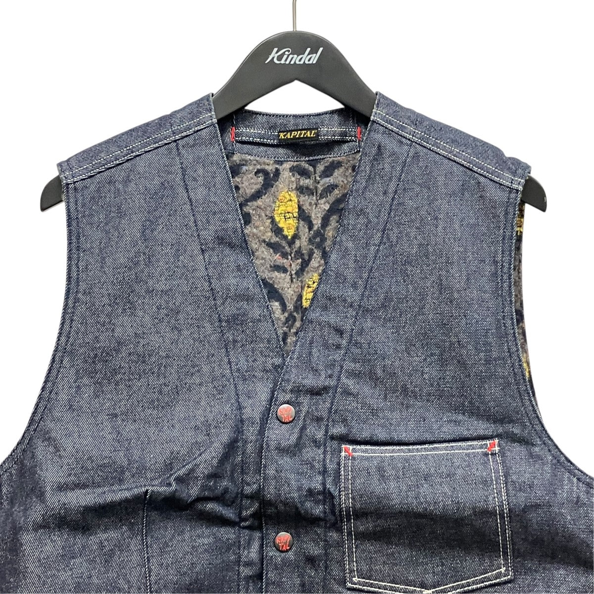 KAPITAL Kountry 13oz Denim Lining Rookie Chot-Kit VestデニムベストK2210SJ088 古着・中古-4枚目のアイテム画像