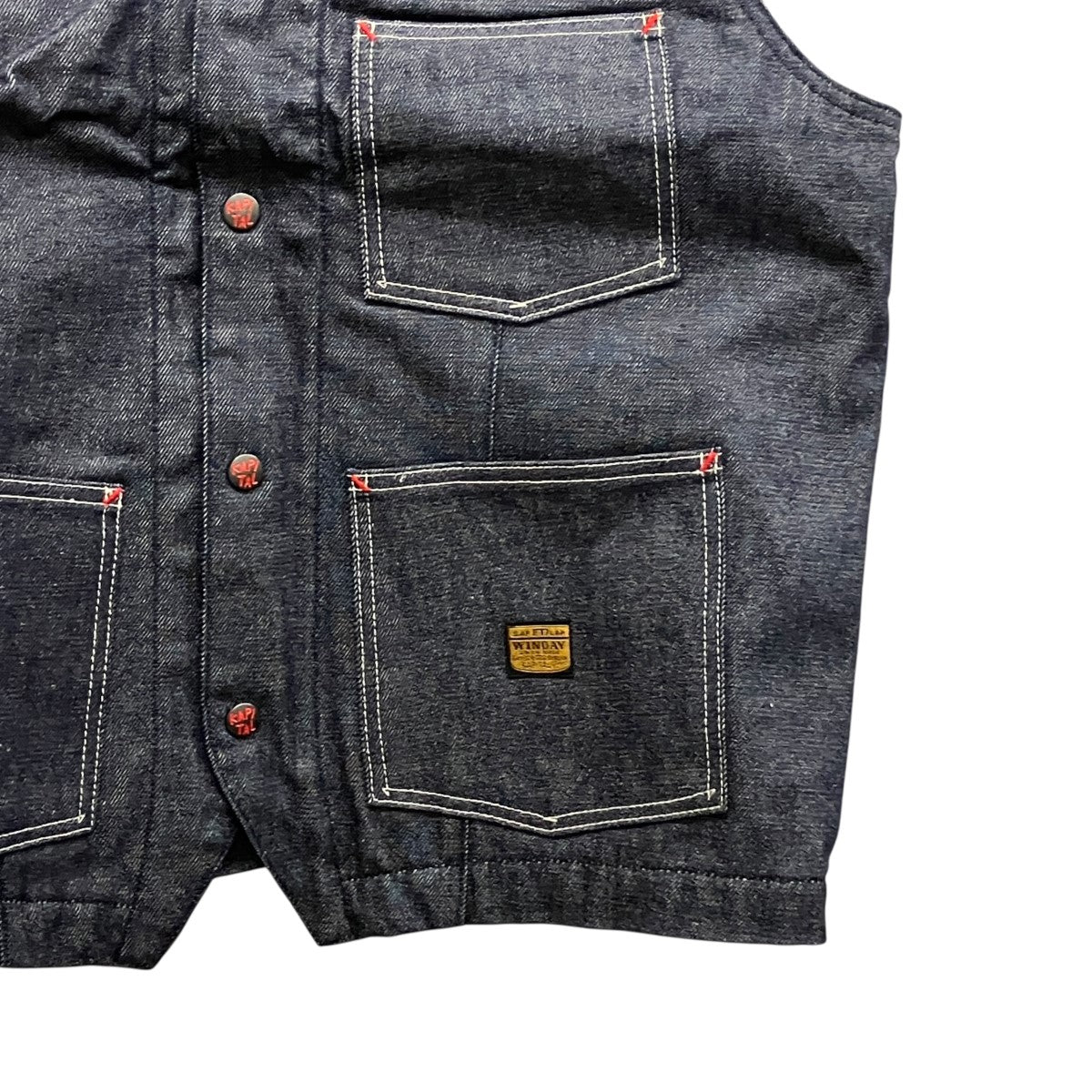 KAPITAL Kountry 13oz Denim Lining Rookie Chot-Kit VestデニムベストK2210SJ088 古着・中古-5枚目のアイテム画像