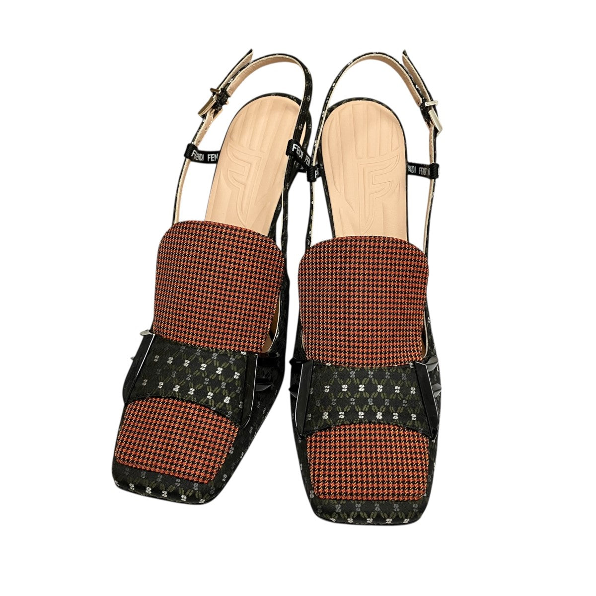 FENDI Freedom Sling Back総柄スリングバックヒールパンプス 古着・中古-2枚目のアイテム画像