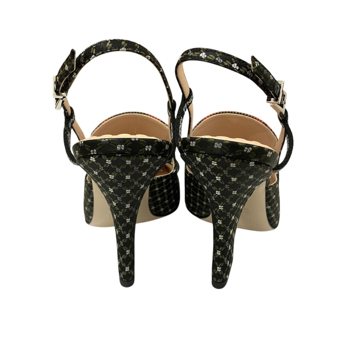 FENDI Freedom Sling Back総柄スリングバックヒールパンプス 古着・中古-4枚目のアイテム画像