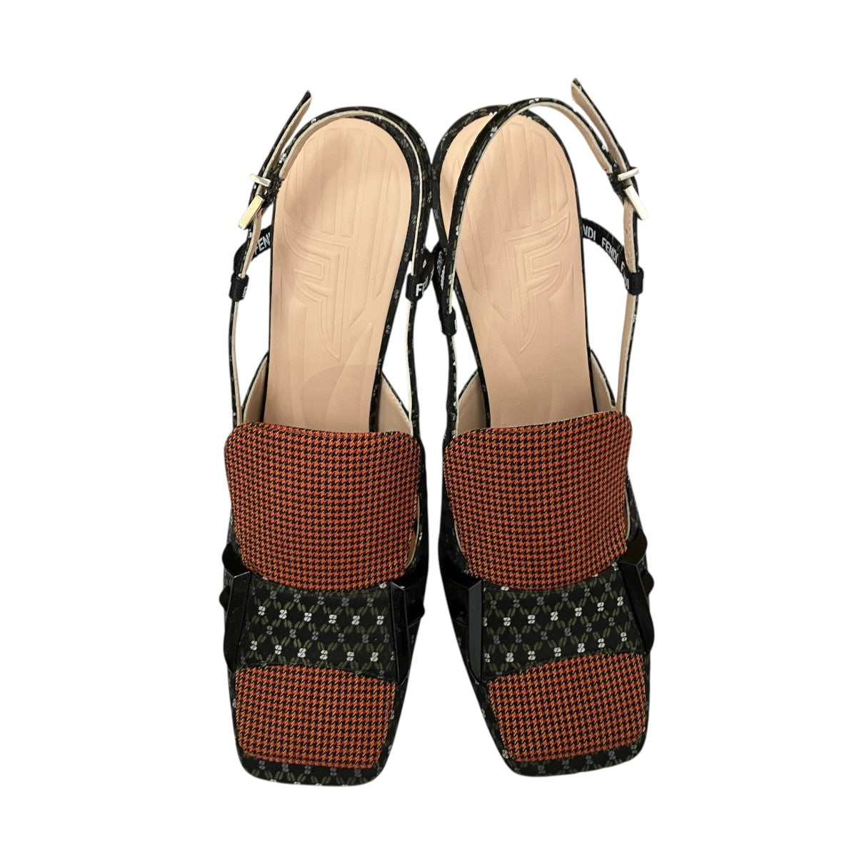 FENDI Freedom Sling Back総柄スリングバックヒールパンプス 古着・中古-5枚目のアイテム画像