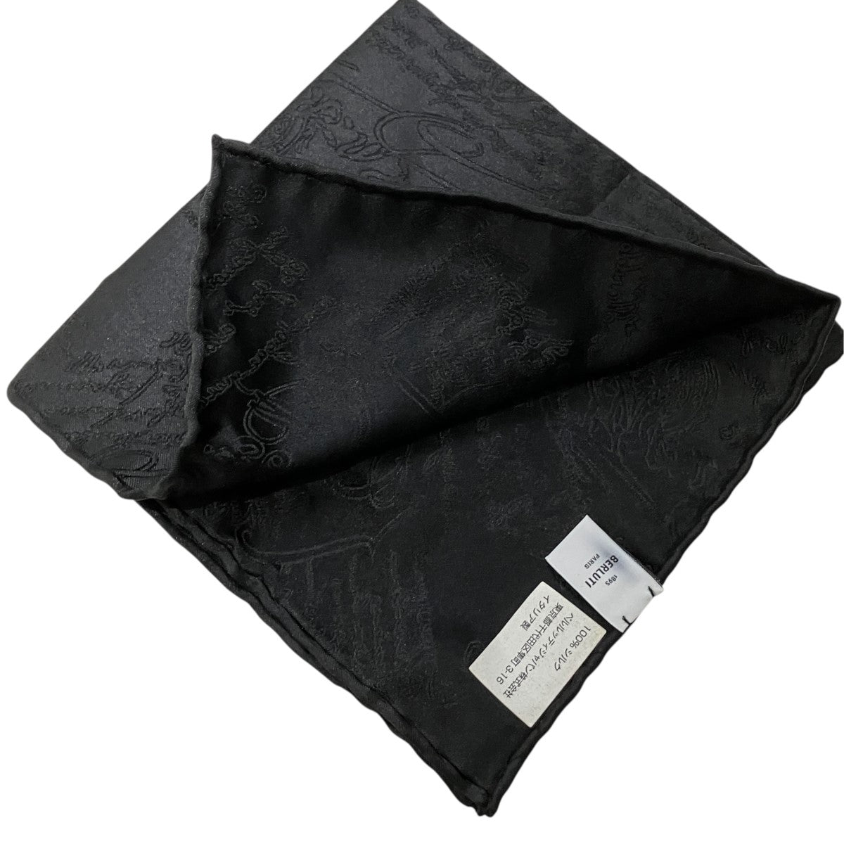 ベルルッティ Berluti ハンカチ スカーフ ポケットチーフ シルク Berluti(ベルルッティ) カリグラフィシルクポケットチーフ サイズ ONE