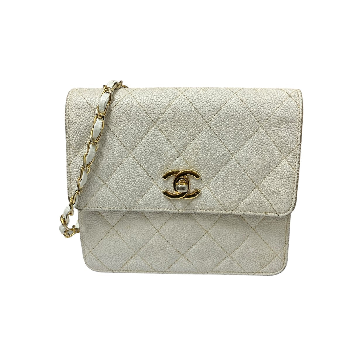 CHANEL スクエアフラップマトラッセチェーンショルダーバッグ 古着・中古-1枚目のアイテム画像