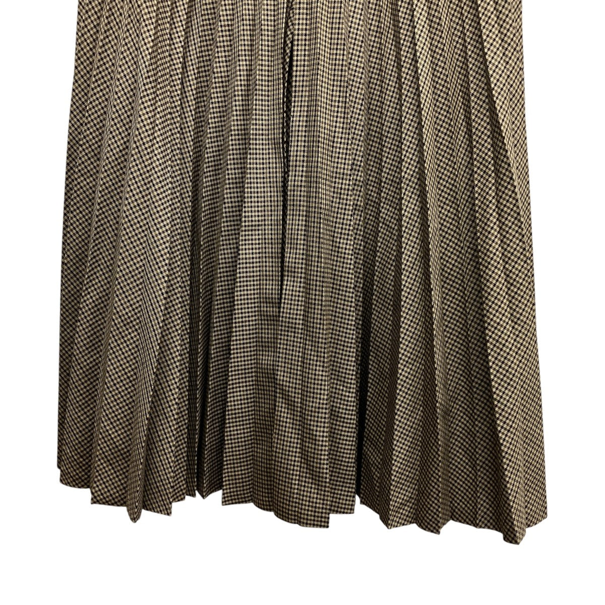 23AWHOUNDSTOOTH PLEATED HEM CROPPED PANTSプリーツチェックパンツFU-S-PT009H
