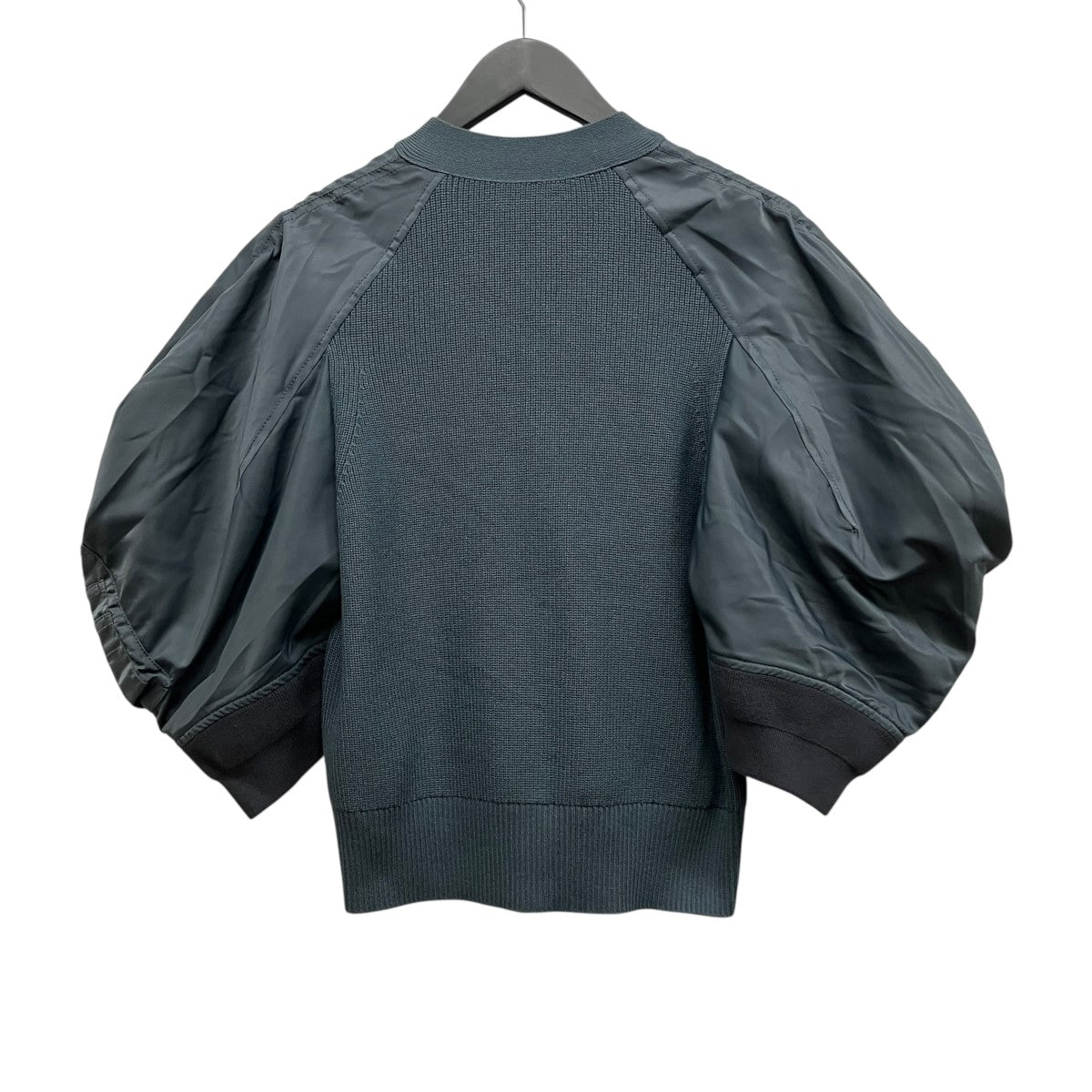 25SSNylon Twill X Knit Cardiganナイロン切り替えニットカーディガン25-07680