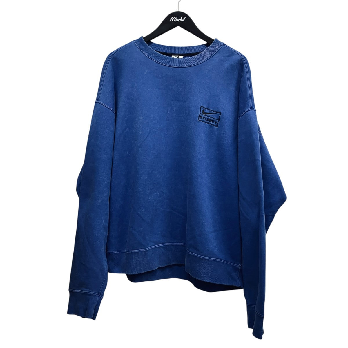 Acid Wash Crewロゴ刺しゅうスウェットDR4024-480