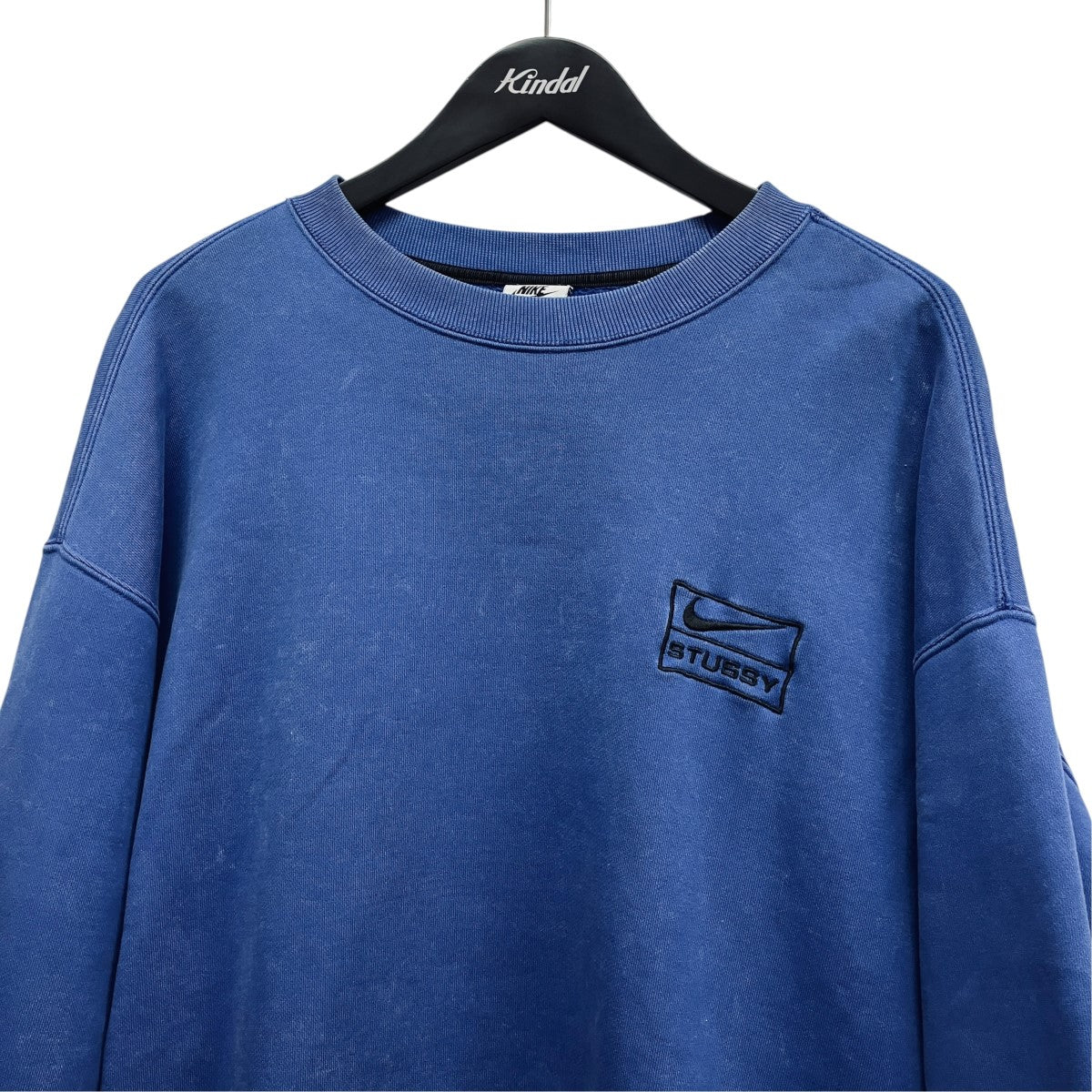 Acid Wash Crewロゴ刺しゅうスウェットDR4024-480