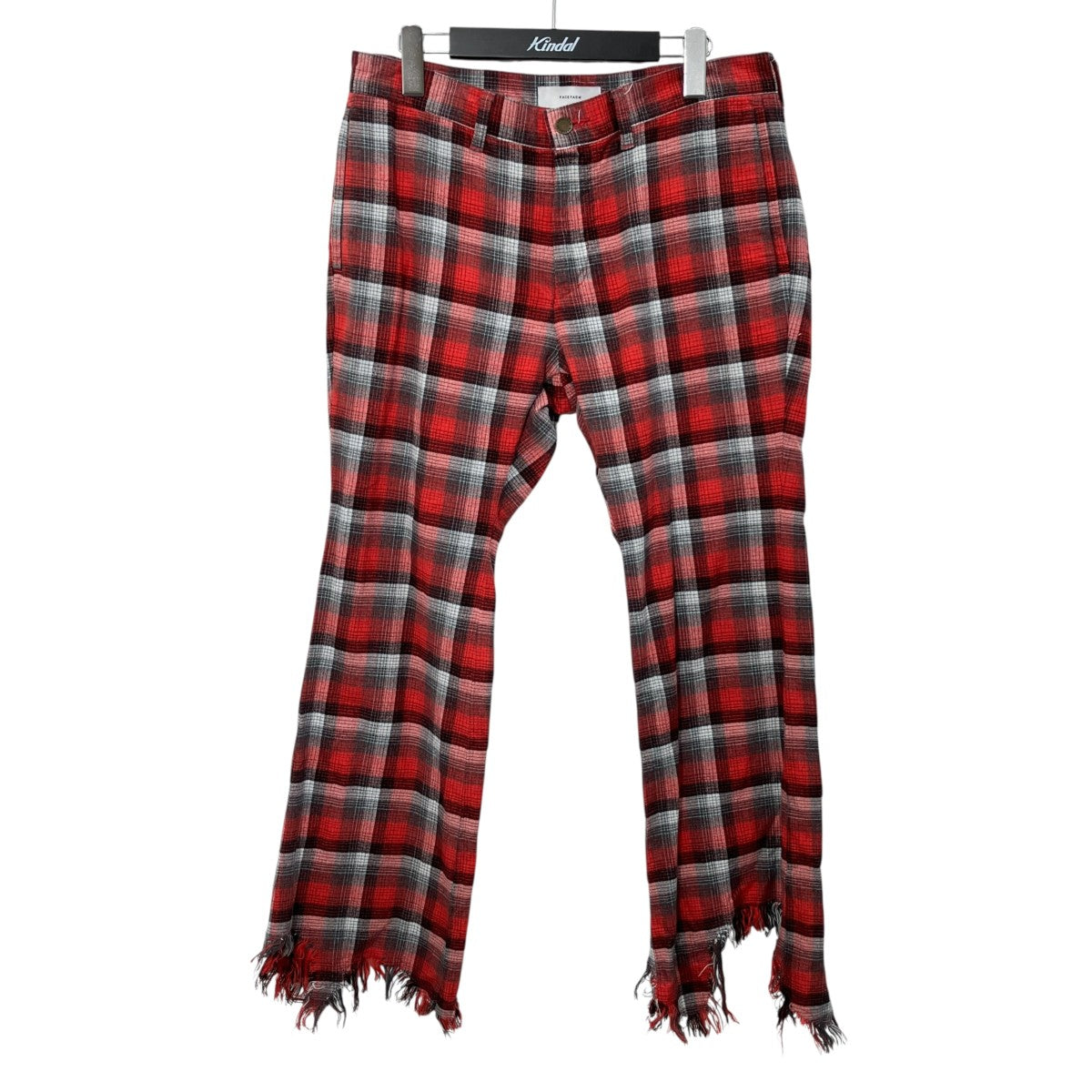 FRINGE PANTSダメージ加工チェックパンツCHG-PT-M07