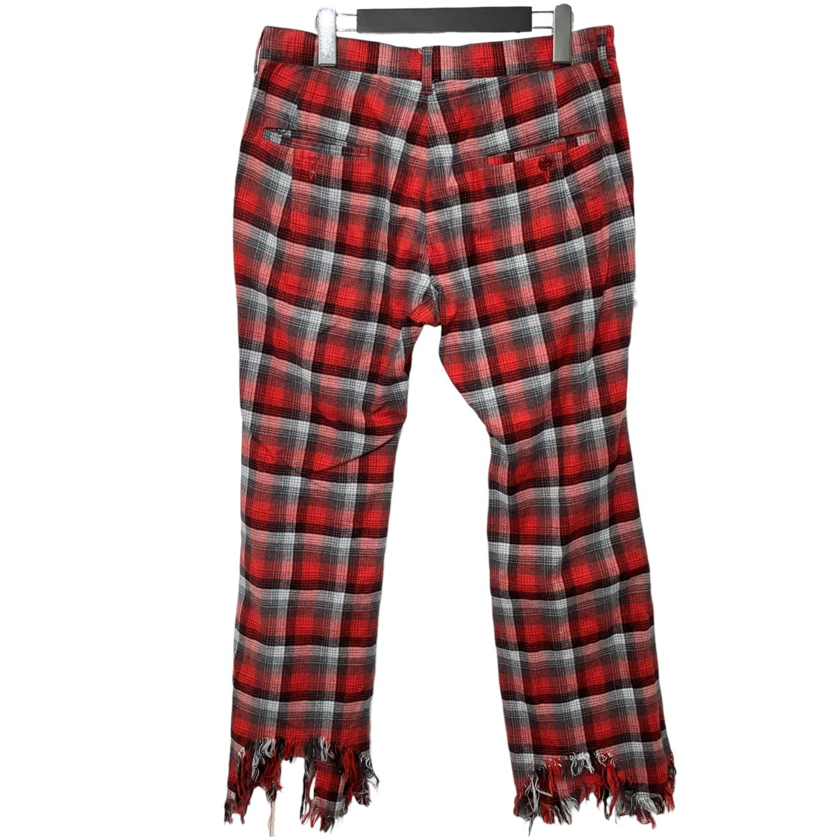 FRINGE PANTSダメージ加工チェックパンツCHG-PT-M07