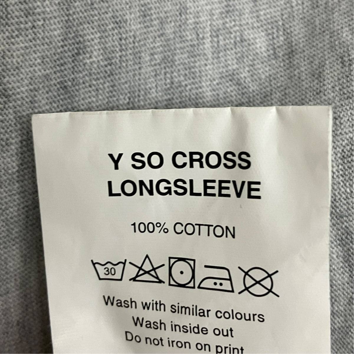 Y SO CROSS LONGSLEEVEクロスプリントロングスリーブTシャツ