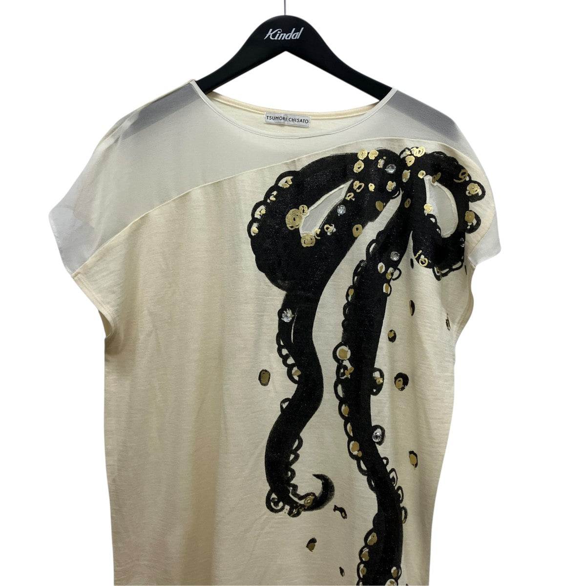 tsumori chisato 総柄ビジューTシャツTC41JH053 古着・中古-3枚目のアイテム画像
