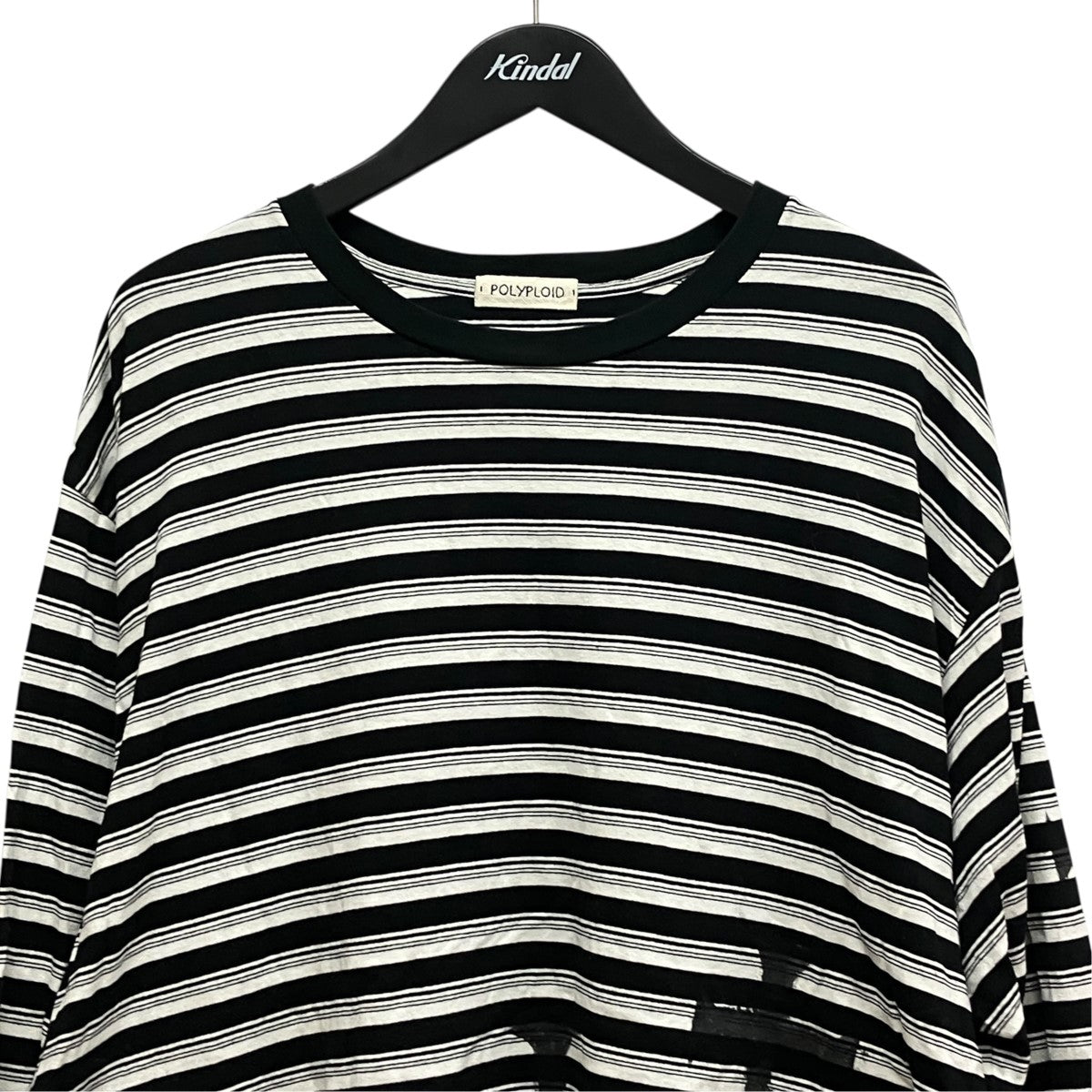 プリントロングスリーブボーダーTシャツ09-B-11