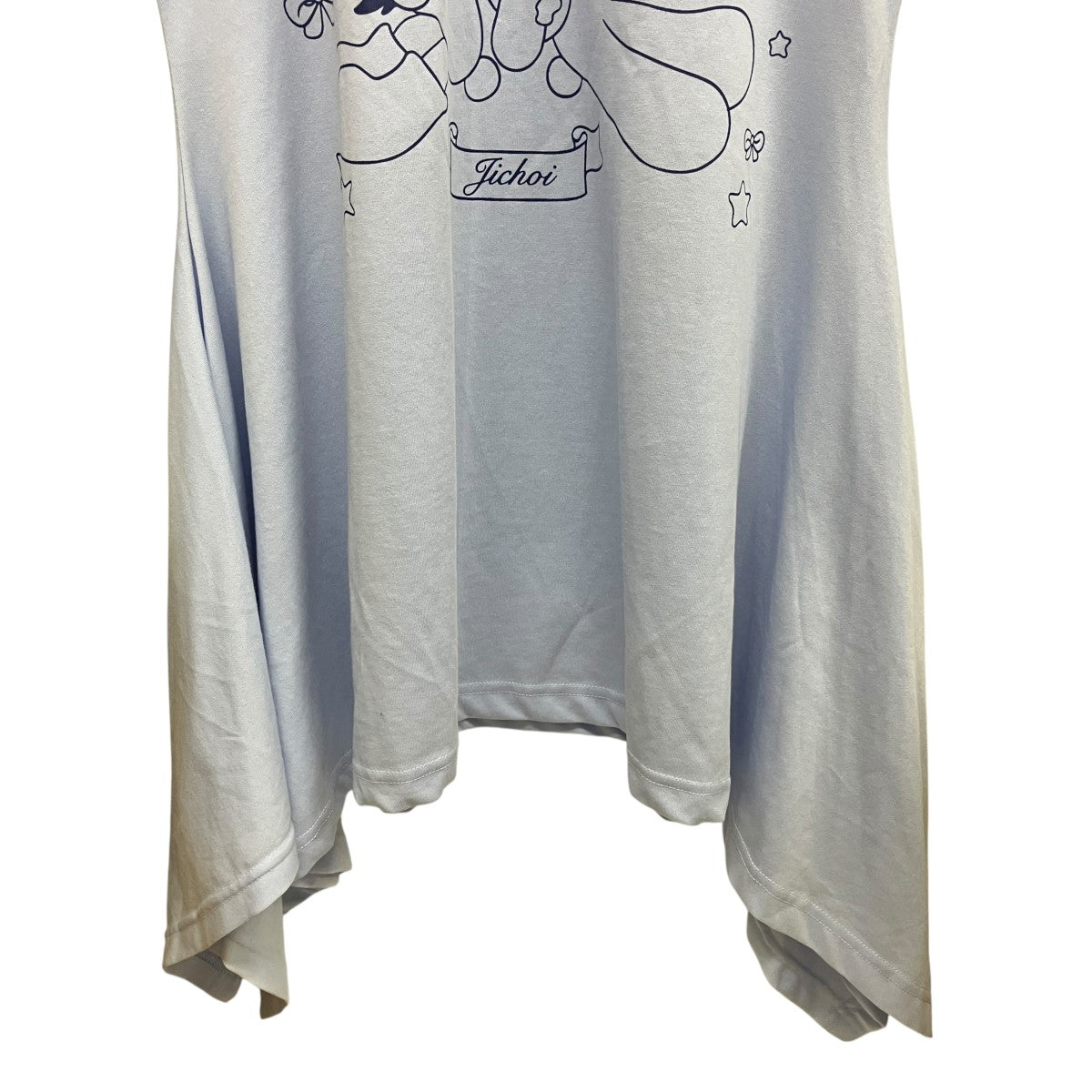 プリントフレアラメロングスリーブTシャツ