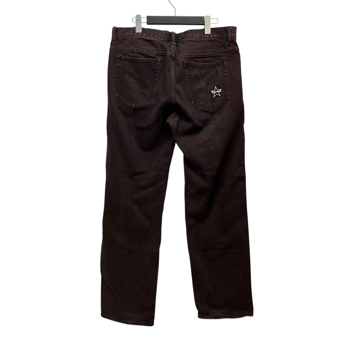 25SSWashed Regular Jeansバックパッチデニムパンツ