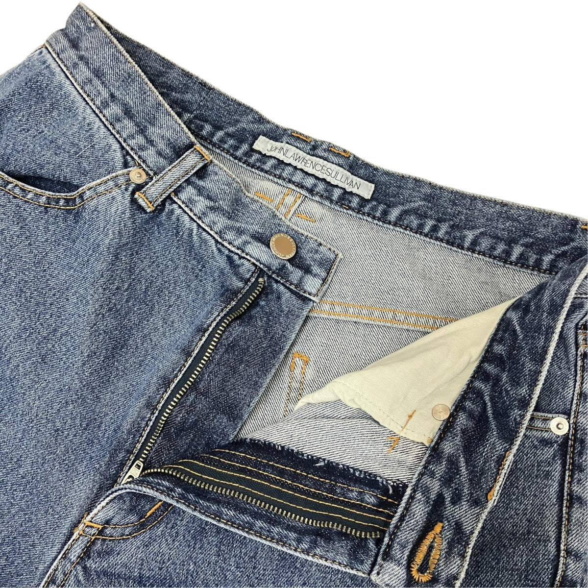 JOHN LAWRENCE SULLIVAN WASHED DENIM SEAM TUCK PANTSデニムパンツ2B005-0325-36 古着・中古-3枚目のアイテム画像