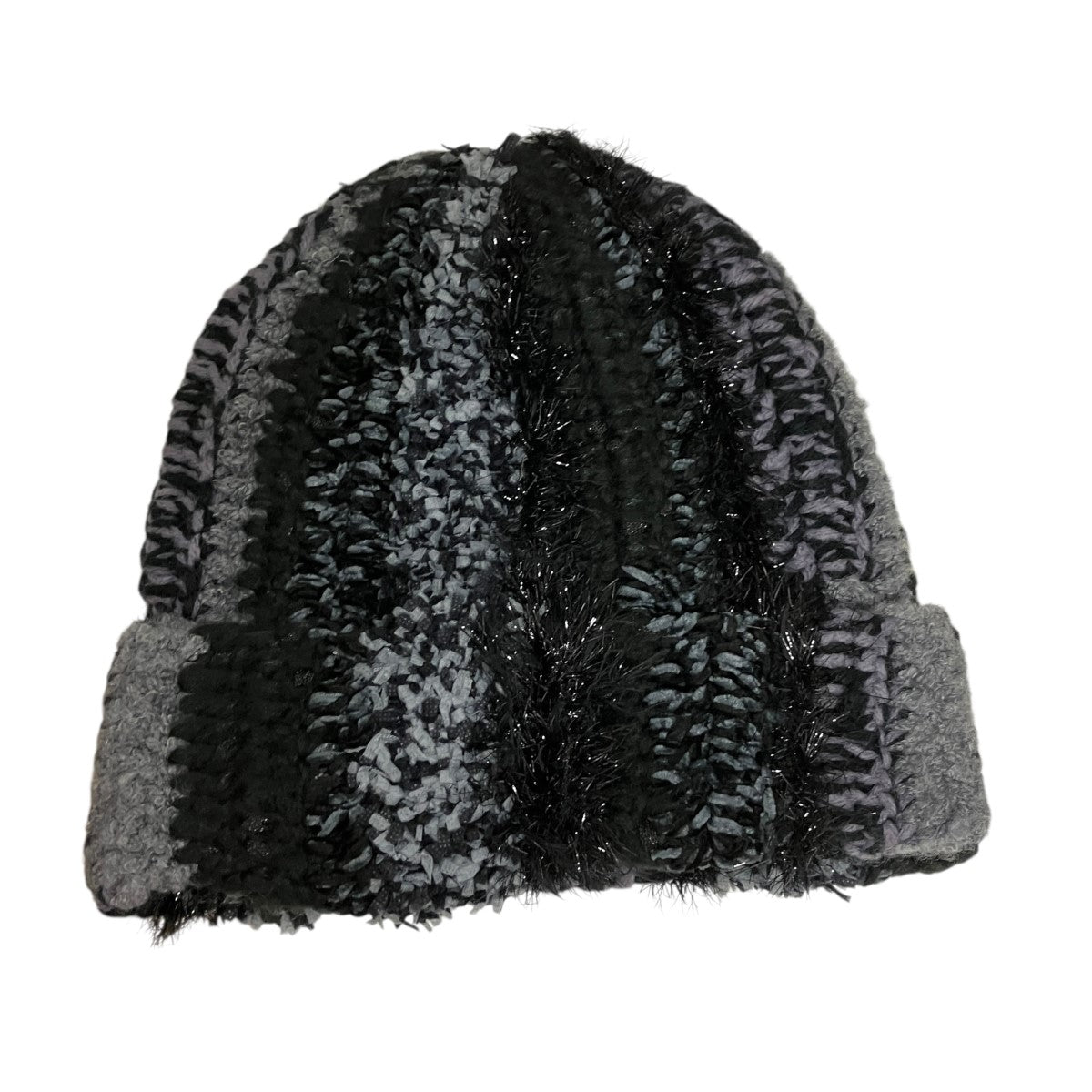 Supreme 25AWTinsel Stripe Beanieラメストライプニットキャップ 古着・中古-2枚目のアイテム画像