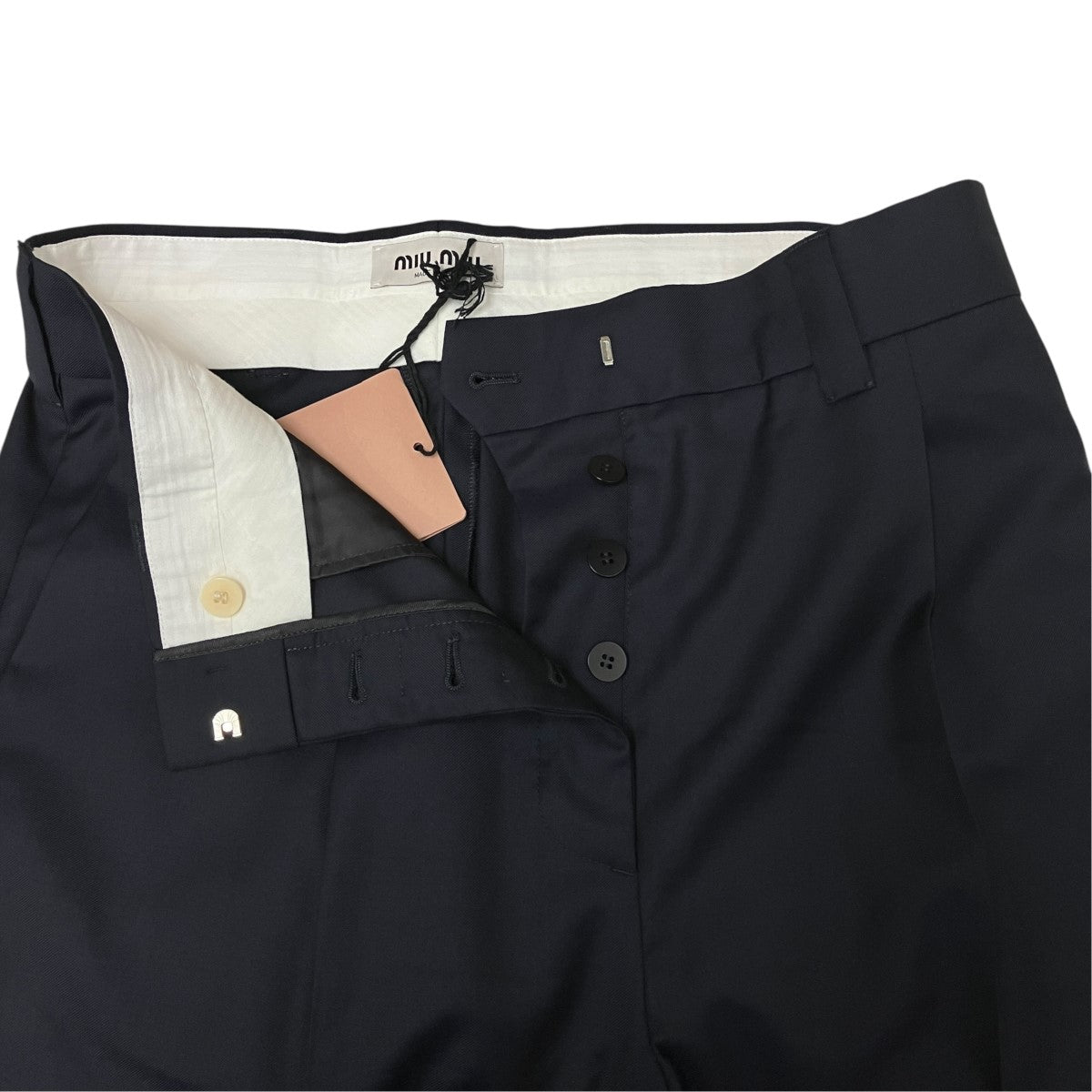 PANTALONE BATAVIAバックロゴ刺しゅうスラックスMP1752