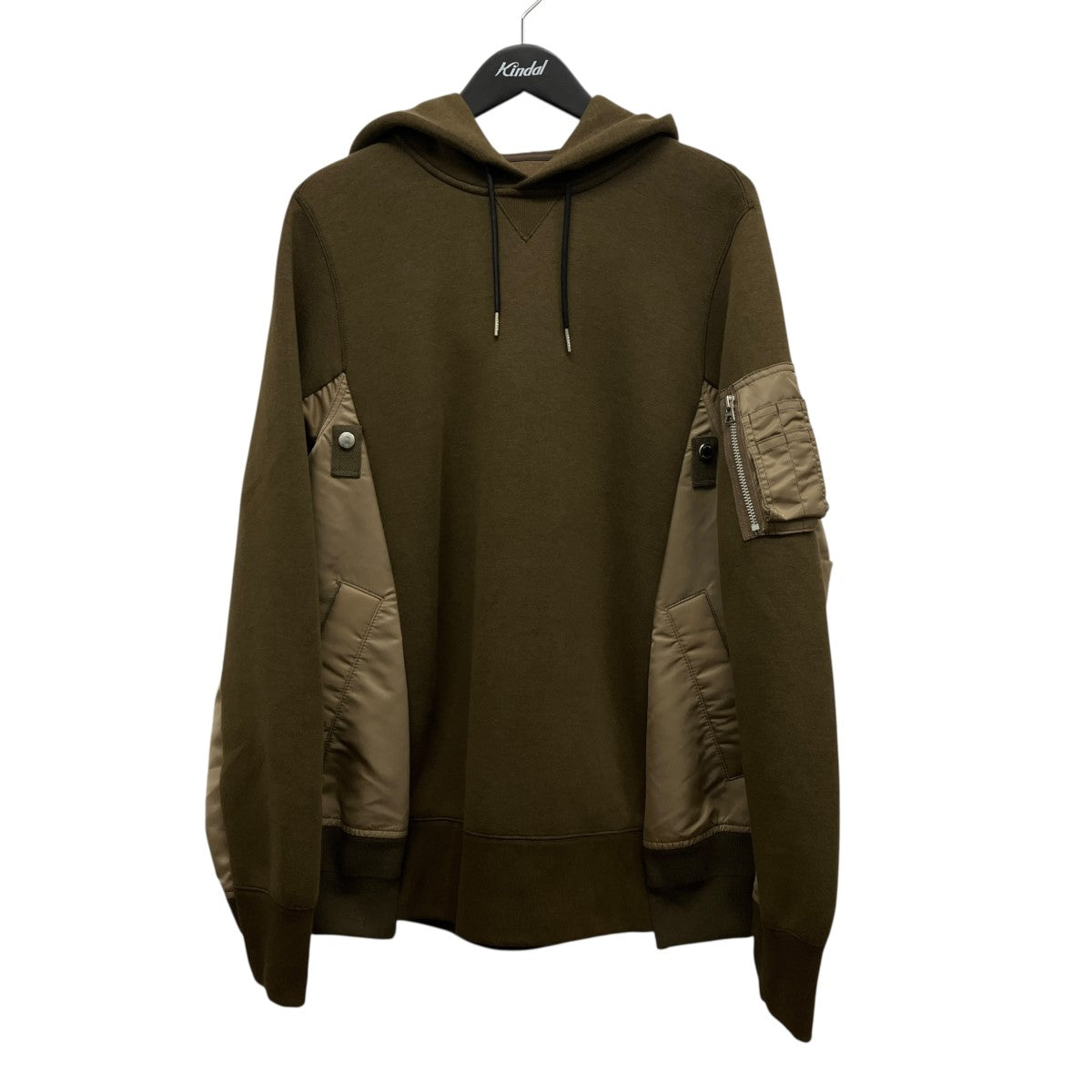 sacai ナイロンツイルドッキングプルオーバーパーカーSCM-057 古着・中古-1枚目のアイテム画像