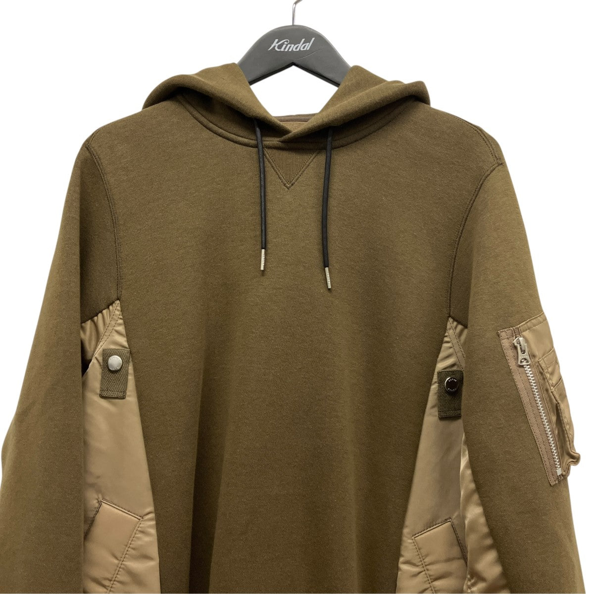 sacai ナイロンツイルドッキングプルオーバーパーカーSCM-057 古着・中古-3枚目のアイテム画像