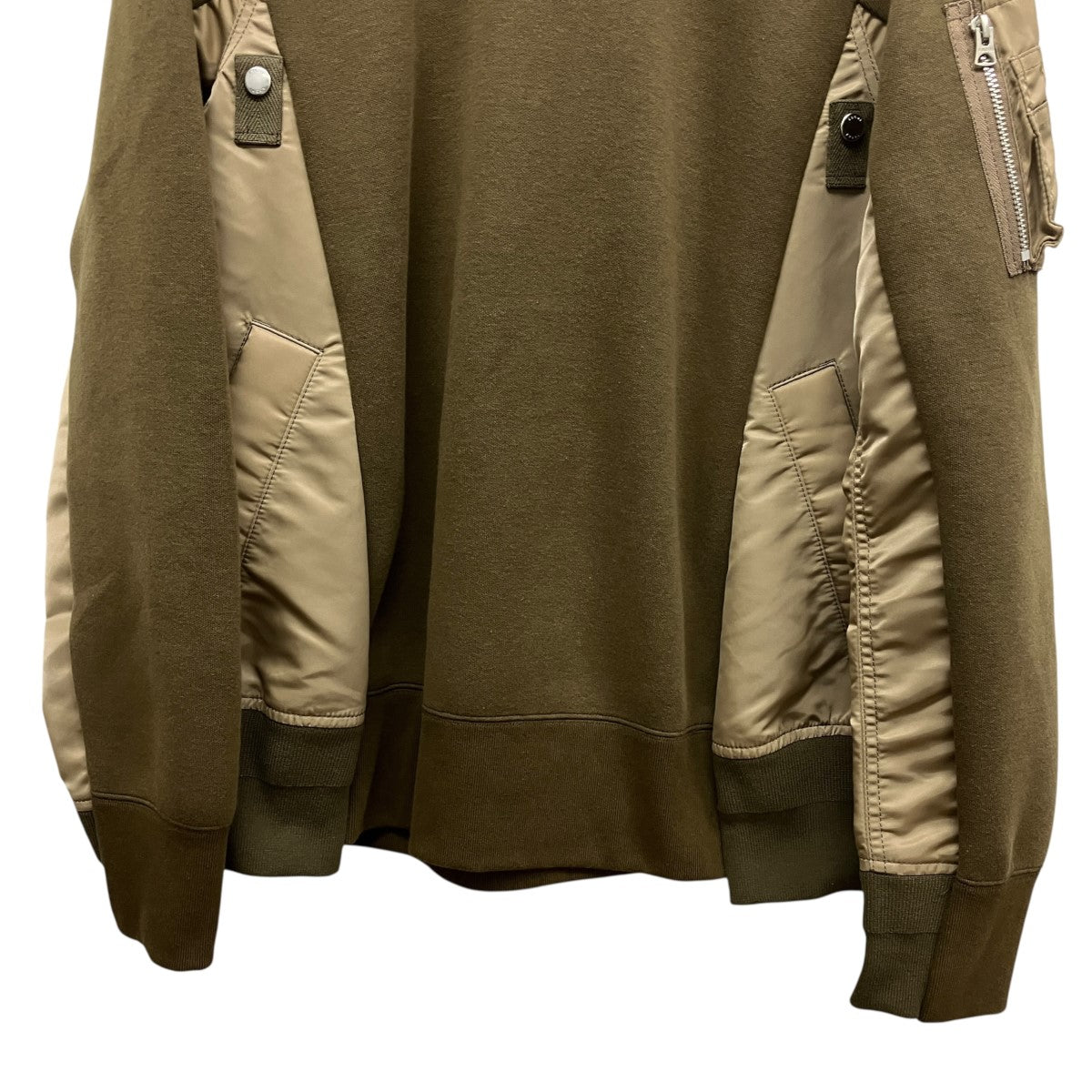 sacai ナイロンツイルドッキングプルオーバーパーカーSCM-057 古着・中古-4枚目のアイテム画像