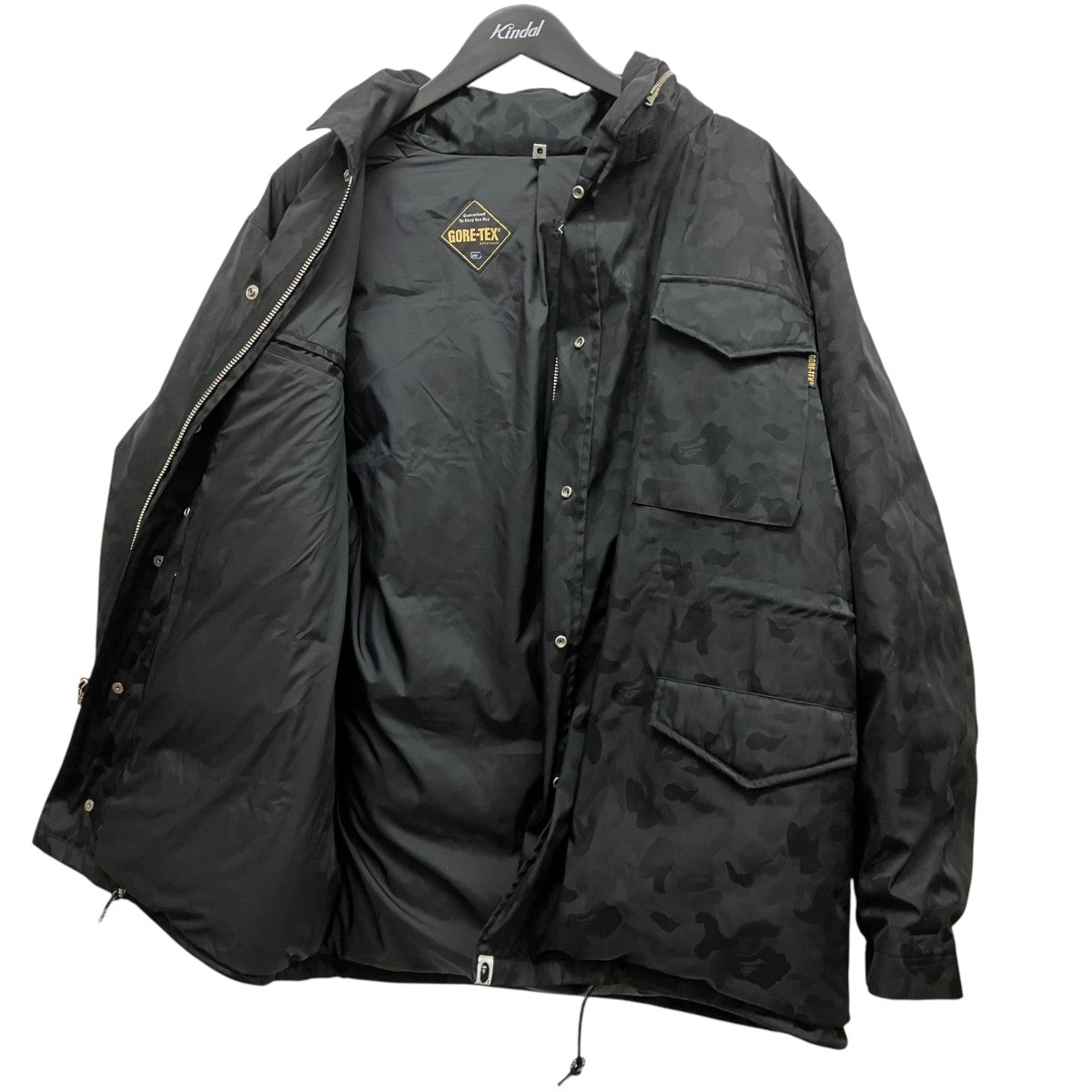 A BATHING APE 菱形タグゴアテックスカモ柄ダウンジャケット 古着・中古-5枚目のアイテム画像