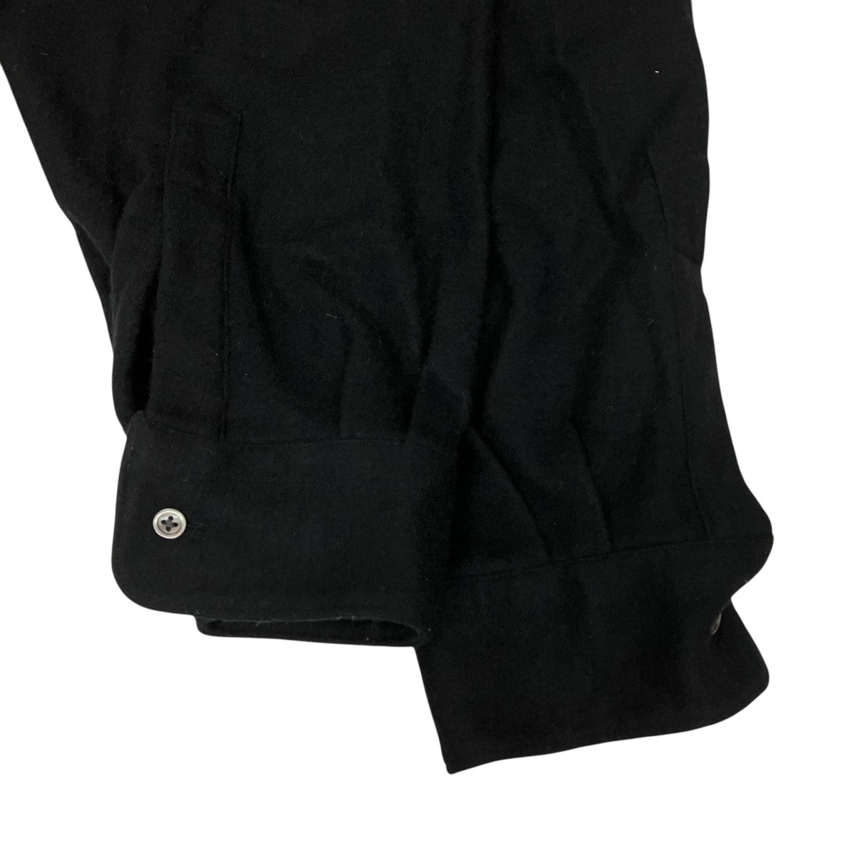 25AWWool Smooth Flannel Oversized Band Collar ShirtノーカラーロングスリーブウールシャツGU253-50222B