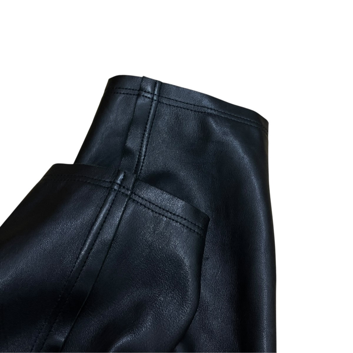 22AWCUT-OFF LEATHER CAR COATサイドスリットレザージャケットYK22AW0401C