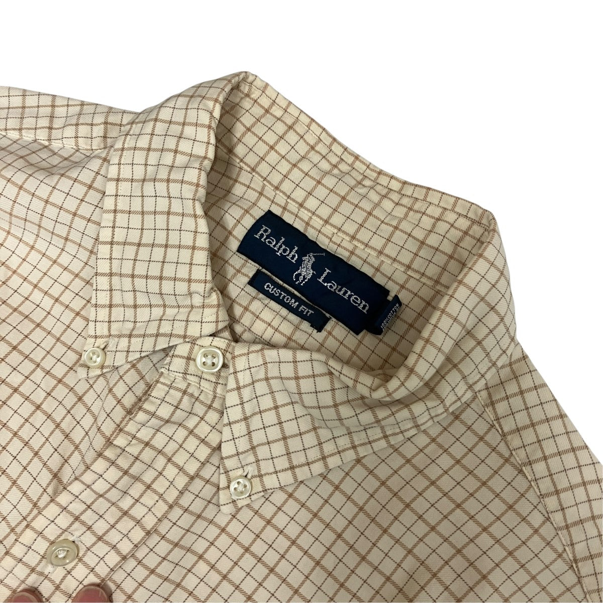 RALPH LAUREN(ラルフローレン) 90s インド製刺しゅうチェックシャツ