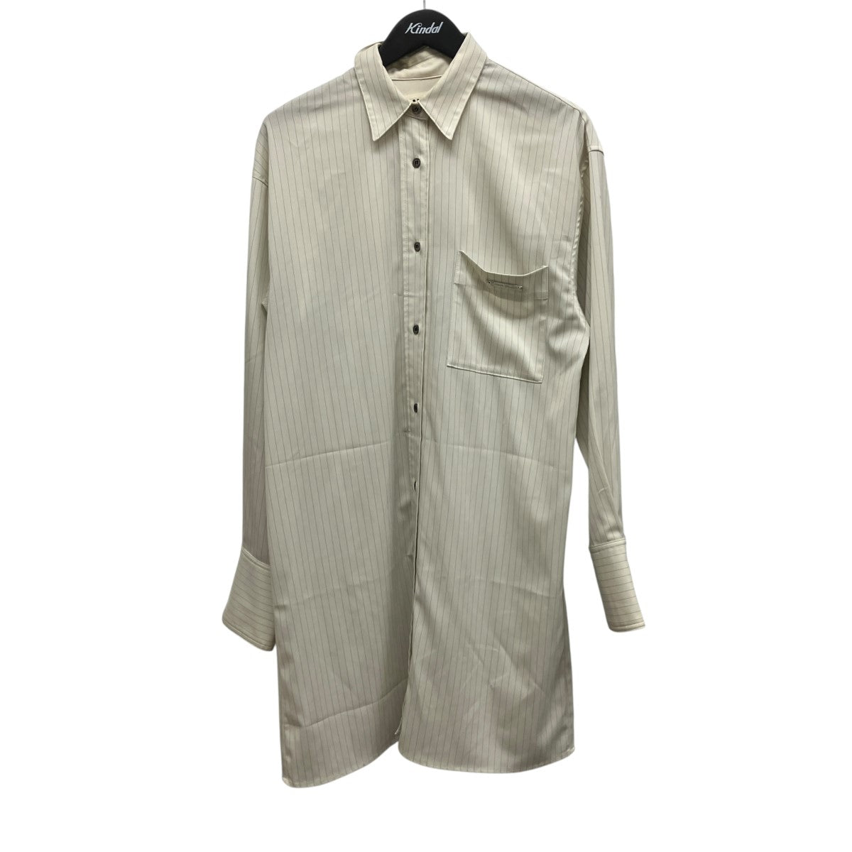 Layered Apron Shirtストライプロングスリーブシャツ31232315401