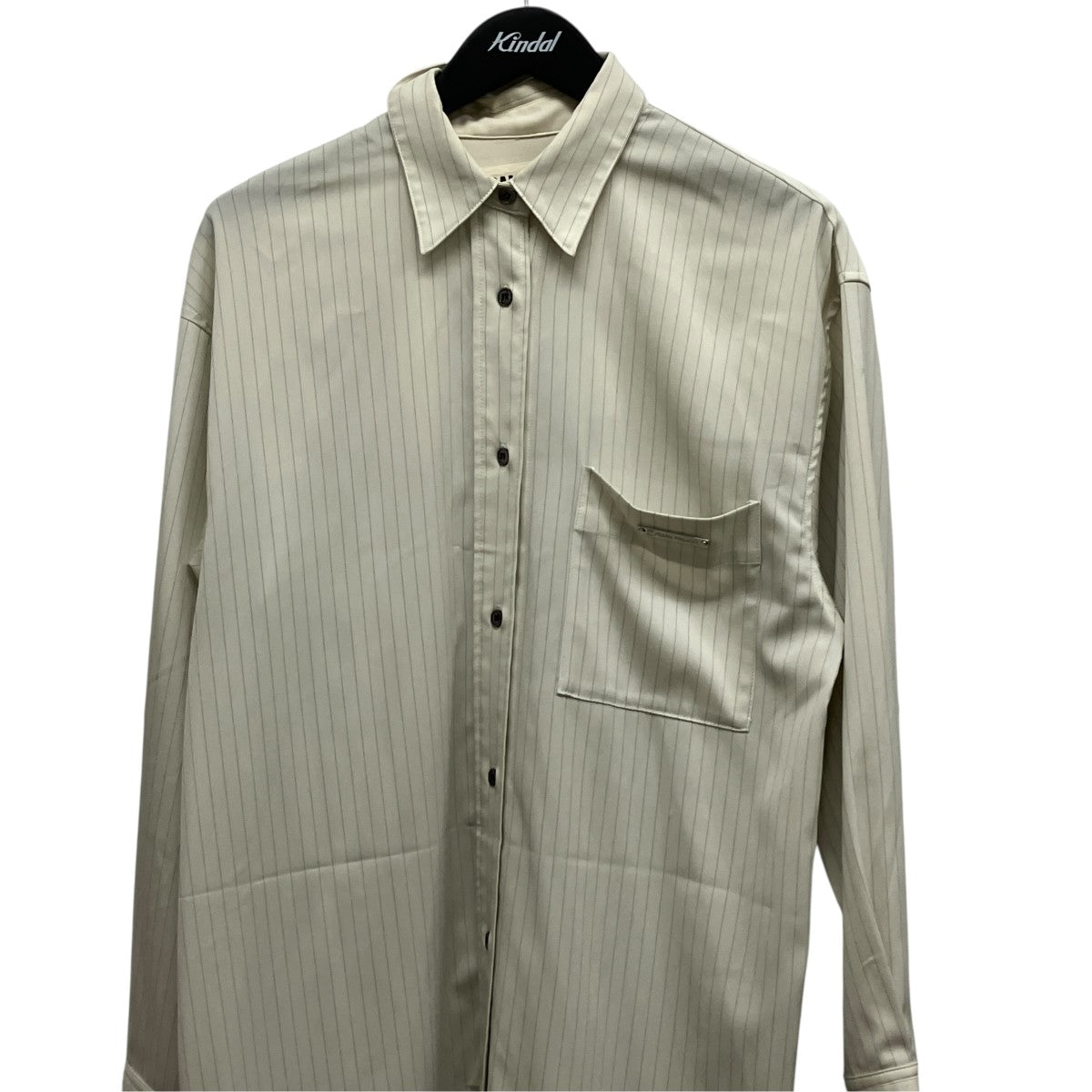 Layered Apron Shirtストライプロングスリーブシャツ31232315401