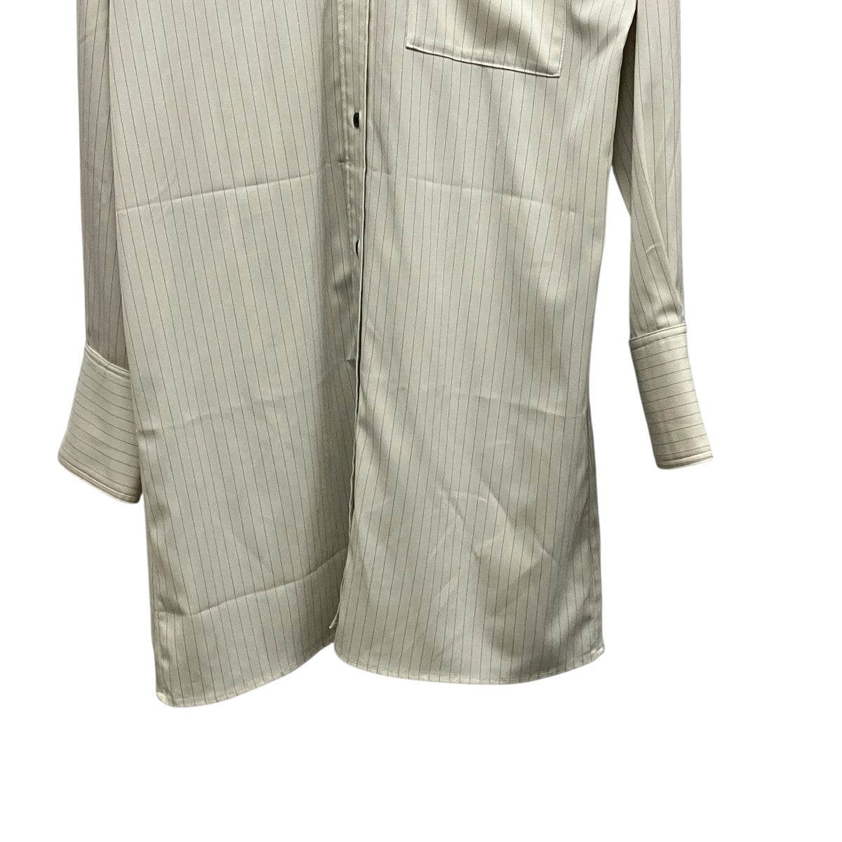Layered Apron Shirtストライプロングスリーブシャツ31232315401