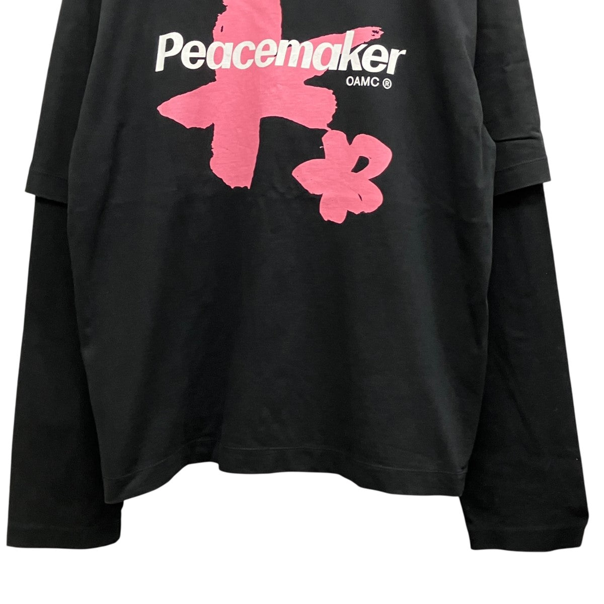 Peacemaker Painted Double Layer Boxy TshirtバックプリントレイヤードTシャツPCM1OT05NJE003099