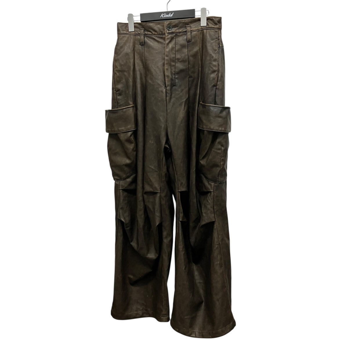 25AWMOONED DELIVERY MANシンセティックレザーカーゴパンツ2502SK46
