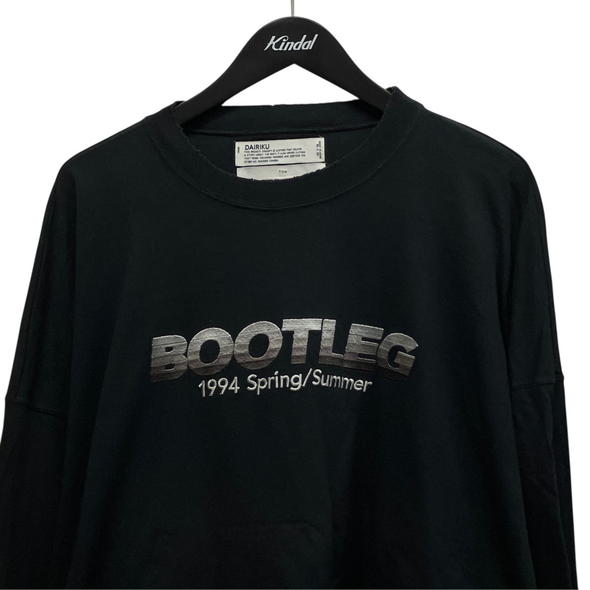 BOOTLEG Embroidery Teeロゴ刺しゅうロングTシャツ22SS C-9