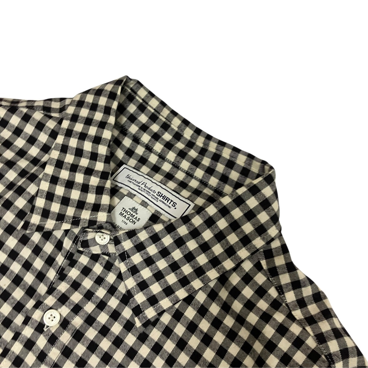 T．M． L S BLOCK CHECK SHIRTトーマスメイソン ブロックチェックネル レギュラーシャツ233-60305