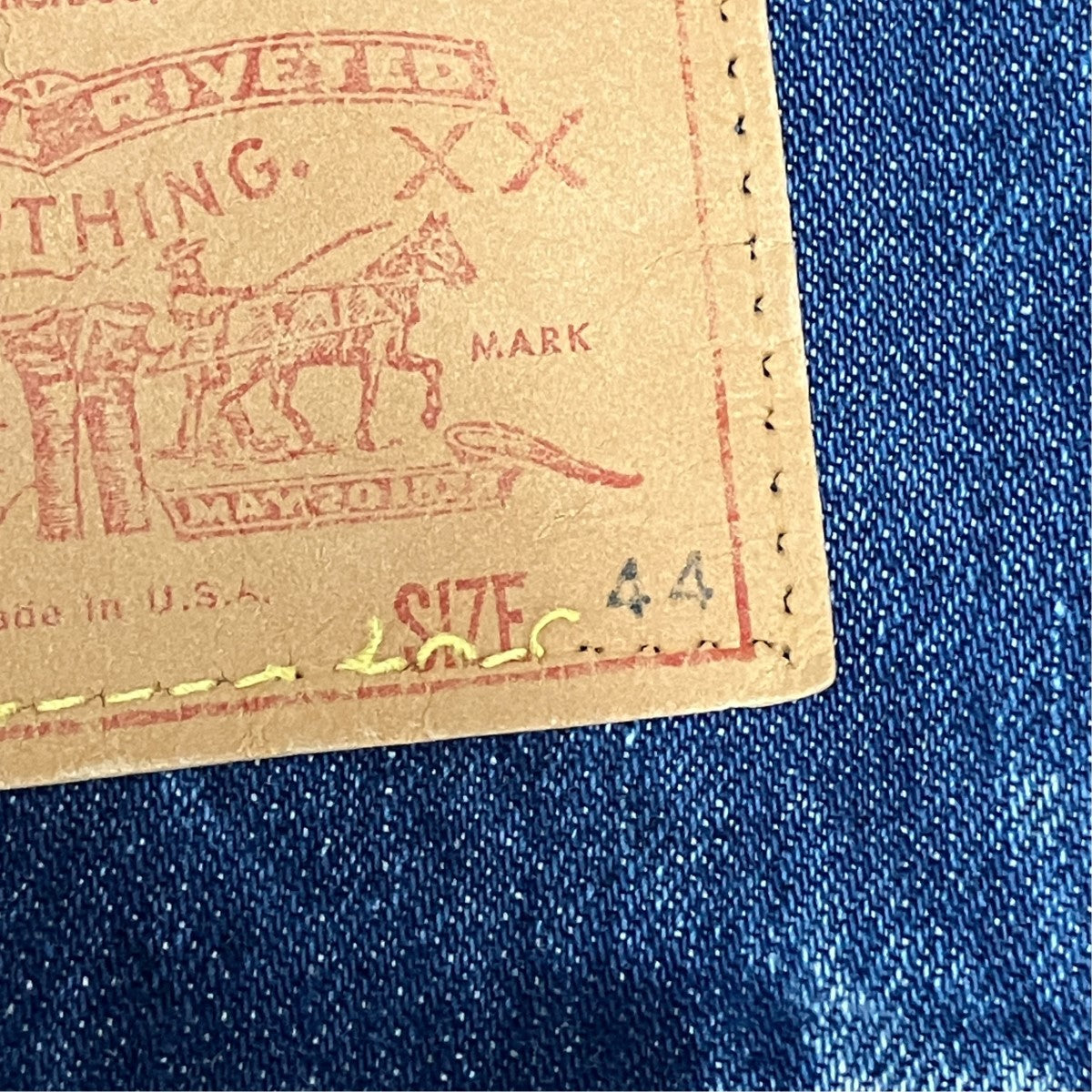 65年〜66年 最終期 ボタン裏無印 557 BIG E 均等V3rdデニムジャケット